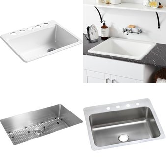 Pallet – 8 Pcs – Hardware, Kitchen & Bath Fixtures – Customer Returns – ELKAY, Kohler, Signature Hardware, Blanco