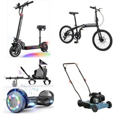 Pallet – 9 Pcs – Powered, Cycling & Bicycles, Mowers, Fireplaces – Customer Returns – EVERCROSS, Naipo, UHOMEPRO, Funcid