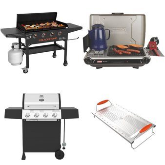 Pallet – 5 Pcs – Grills & Outdoor Cooking, Camping & Hiking – Customer Returns – Blackstone, Coleman, Expert Grill, North Atlantic Imports