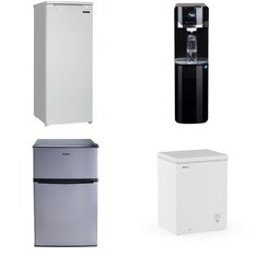 Pallet - 7 Pcs - Freezers, Bar Refrigerators & Water Coolers, Refrigerators, Unsorted - Customer Returns - Galanz, HISENSE, Great Value, Thomson