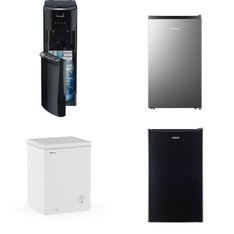 Pallet - 8 Pcs - Bar Refrigerators & Water Coolers, Refrigerators, Freezers - Customer Returns - Galanz, HISENSE, Great Value, Primo Water