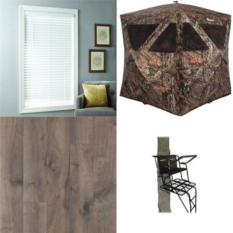CLEARANCE! 1 Pallet – 26 Pcs – Curtains & Window Coverings, Hardware, Hunting, Camping & Hiking – Customer Returns – Select Surfaces, Better Homes Gardens, Ameristep, Igloo
