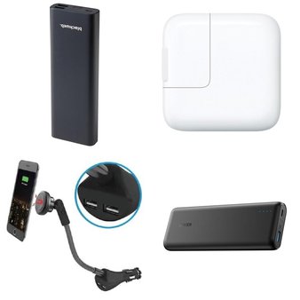 28 Pcs – Cellular Phones Accessories – Used, Like New, Open Box Like New, New Damaged Box – Blackweb, PREMIER, Anker, Apple