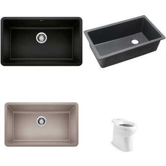 Pallet – 9 Pcs – Kitchen & Bath Fixtures, Hardware, Bathroom, Bath – Customer Returns – Blanco, ELKAY, Kohler, Toto