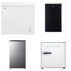 Pallet - 5 Pcs - Bar Refrigerators & Water Coolers, Refrigerators, Freezers - Customer Returns - Galanz, HISENSE