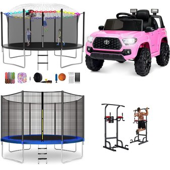 Pallet – 10 Pcs – Trampolines, Outdoor Sports, Vehicles, Exercise & Fitness – Customer Returns – Doufit, YORIN, POOBOO, UNBRANDED