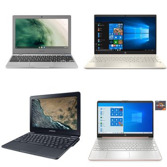 15 Pcs – Laptop Computers – Refurbished (GRADE A, GRADE B, GRADE C – No Power Adapter) – HP, Samsung, EVOO, ACER