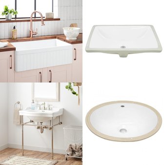 Pallet – 12 Pcs – Hardware, Kitchen & Bath Fixtures, Unsorted – Open Box Like New – Signature Hardware