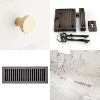 Pallet – 131 Pcs – Kitchen & Bath Fixtures, Bath, Hardware, Unsorted – Open Box Like New – Signature Hardware