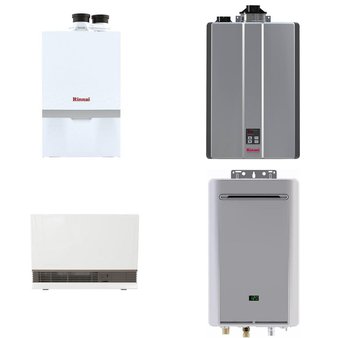 Pallet – 15 Pcs – Heaters, Lighting & Light Fixtures, Accessories, Fans – Customer Returns – Rinnai, Panasonic, Rinnai America, Signature Hardware