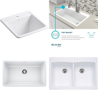 Pallet – 9 Pcs – Hardware, Kitchen & Bath Fixtures – Customer Returns – Kohler, Blanco, Signature Hardware, ELKAY