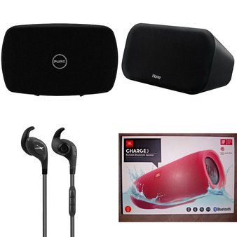 26 Pcs – Headphones & Portable Speakers – Refurbished (GRADE A, GRADE B) – PURE , Altec Lansing, iHOME, Samsung