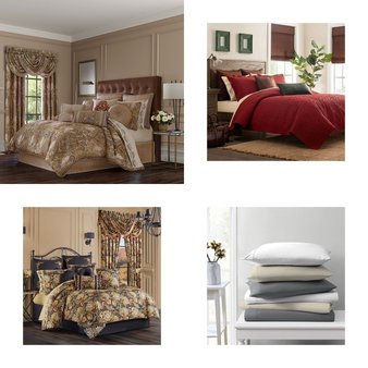 6 Pallets – 669 Pcs – Curtains & Window Coverings, Sheets, Pillowcases & Bed Skirts, Bedding Sets, Blankets, Throws & Quilts – Mixed Conditions – Fieldcrest, Madison Park, Eclipse, Casual Comfort