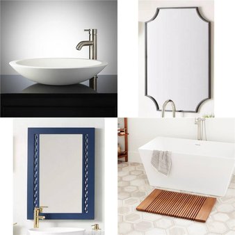 Pallet – 15 Pcs – Hardware, Unsorted, Decor, Kitchen & Bath Fixtures – Open Box Like New – Signature Hardware, Miseno