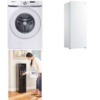 Pallet – 3 Pcs – Laundry, Freezers, Bar Refrigerators & Water Coolers – Customer Returns – Samsung, Arctic King, Primo