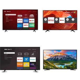 5 Pcs – LED/LCD TVs – Refurbished (GRADE A) – TCL, SHARP, RCA, Samsung