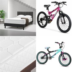 CLEARANCE! Pallet - 13 Pcs - Mattresses, Cycling & Bicycles, Outdoor Play, Storage & Organization - Overstock - Zinus, Hyper Bicycles, MGA Entertainment