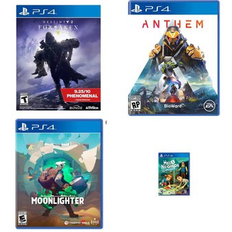10 Pcs – Sony Video Games – New – Destiny 2: Forsaken Legendary Collection (PS4), Moonlighter PlayStation 4, Anthem (PS4), Assassin’s Creed III: Remastered (PS4)