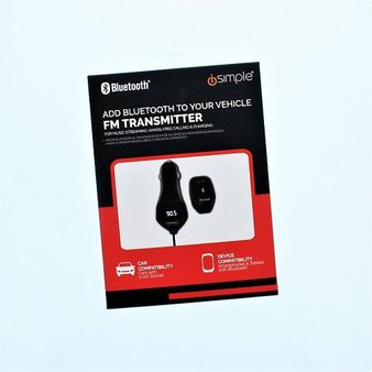 42 Pcs – iSimple – Blustream Bluetooth FM Modulator – Black – Used, Like New – Retail Ready
