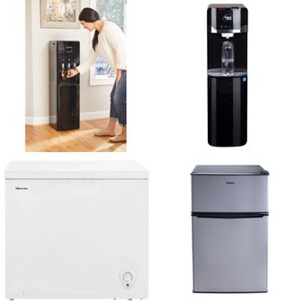 Pallet – 7 Pcs – Bar Refrigerators & Water Coolers, Freezers, Refrigerators – Customer Returns – HISENSE, Galanz, Primo, Great Value