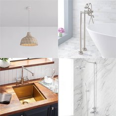 Pallet - 14 Pcs - Lighting & Light Fixtures, Kitchen & Bath Fixtures, Unsorted, Hardware - Open Box Like New - Signature Hardware