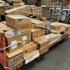 FLOOR LOADED Box Truck - FLOOR LOADED 9 Dollies - 317 Pcs - FOOR LOADED Furniture, Rugs, or Appliances - Like New or New Customer Returns - JC Penney