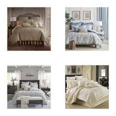6 Pallets - 293 Pcs - Curtains & Window Coverings, Bedding Sets, Sheets, Pillowcases & Bed Skirts, Blankets, Throws & Quilts - Mixed Conditions - Madison Park, Eclipse, QUEEN STREET, Beautyrest