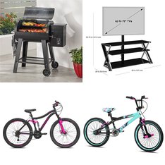 2 Pallets - 30 Pcs - Cycling & Bicycles, TV Stands, Wall Mounts & Entertainment Centers, Vehicles, Grills & Outdoor Cooking - Overstock - Whalen Furniture, Huffy, Kent International