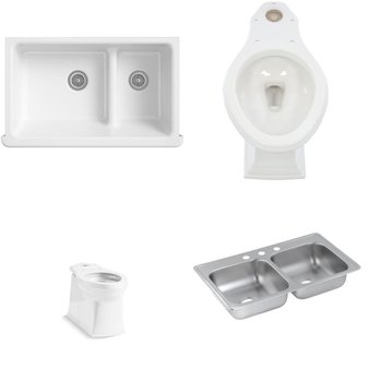 Pallet – 13 Pcs – Kitchen & Bath Fixtures, Hardware – Customer Returns – Kohler, TOTO USA, ELKAY, ProFlo