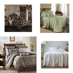 6 Pallets - 334 Pcs - Curtains & Window Coverings, Bedding Sets, Sheets, Pillowcases & Bed Skirts, Blankets, Throws & Quilts - Mixed Conditions - Eclipse, Madison Park, Fieldcrest, Elrene Home Fashions