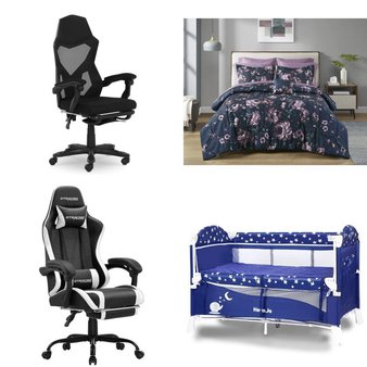 Pallet – 21 Pcs – Office, Baby, TV Stands, Wall Mounts & Entertainment Centers, Comforters & Duvets – Overstock – Mainstays, GTRACING, Heyo.JA