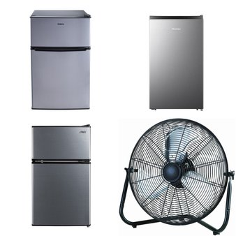Pallet – 11 Pcs – Fans, Refrigerators, Bar Refrigerators & Water Coolers, Single Cup Brewers – Overstock – Mainstays, Arctic King