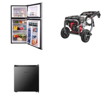 Pallet – 6 Pcs – Refrigerators, Freezers, Pressure Washers – Customer Returns – Frigidaire, HISENSE, Black Max