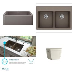 Pallet – 10 Pcs – Kitchen & Bath Fixtures, Hardware – Customer Returns – Kohler, ELKAY, Blanco