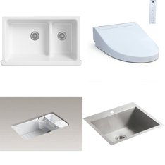 Pallet – 16 Pcs – Hardware, Kitchen & Bath Fixtures – Customer Returns – Kohler, Toto, TOTO USA, ELKAY