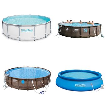 Pallet – 6 Pcs – Pools & Water Fun – Customer Returns – Summer Waves Elite®, Coleman