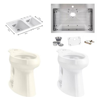 Pallet – 13 Pcs – Hardware, Kitchen & Bath Fixtures – Customer Returns – Saniflo, Kohler, TOTO USA, Miseno