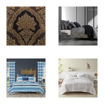 CLEARANCE! 6 Pallets – 1564 Pcs – Rugs & Mats, Curtains & Window Coverings, Sheets, Pillowcases & Bed Skirts, Bedding Sets – Mixed Conditions – Unmanifested Home, Window, and Rugs, Regal Home Collections, Inc., Madison Park, Asstd National Brand