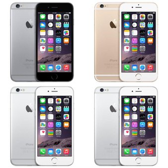 10 Pcs – Apple iPhone 6 – Refurbished (GRADE B – Unlocked – Original Box) – Models: 3A021LL/A, MG5X2LL/A, 3A065LL/A, MG4P2LL/A – Smartphones