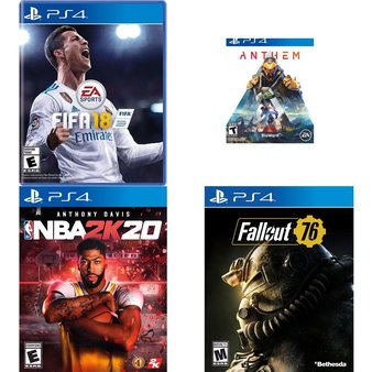 150 Pcs – Sony Video Games – New, Used – FIFA 18 Standard Edition (PlayStation 4), NBA 2K20 (PS4), Anthem (PS4), Call of Duty: Advanced Warfare (PS4)