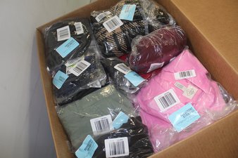 1 Parcel Box – 47 Pcs – Like New and New Apparel – Jeans, Pants & Shorts, Dresses & Skirts, Dress Shirts – JC Penney