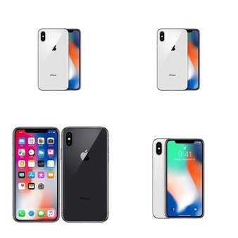 6 Pcs – Apple iPhone X – Refurbished (GRADE C – Unlocked) – Models: 3D063LL/A, MQAM2LL/A, MQAV2LL/A, MQA62LL/A – TF