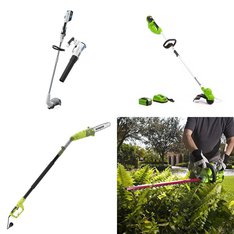Pallet - 9 Pcs - Trimmers & Edgers, Hedge Clippers & Chainsaws - Customer Returns - Hart, Hyper Tough, GreenWorks, Snow Joe