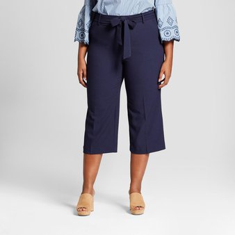 80 Pcs – Ava & Viv Women’s Plus Size Wide Leg Crop Pants 18W – New – Retail Ready
