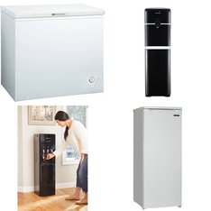 6 Pallets - 42 Pcs - Bar Refrigerators & Water Coolers, Freezers, Refrigerators, Heaters - Customer Returns - Primo Water, Primo, Galanz, Thomson