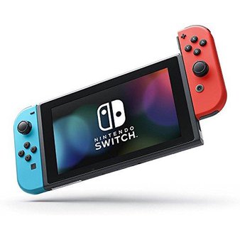 7 Pcs – Nintendo HAC-001 Switch Gaming Console with Neon Blue and Neon Red Joy-Con – Refurbished (GRADE A) – Video Game Consoles