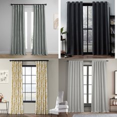 Pallet - 289 Pcs - Curtains & Window Coverings, Earrings, Decor, Bath & Body - Mixed Conditions - Private Label Home Goods, Eclipse, Madison Park, Sun Zero