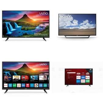 18 Pcs – LED/LCD TVs – Refurbished (GRADE A, GRADE B, No Stand) – VIZIO, TCL, Sony