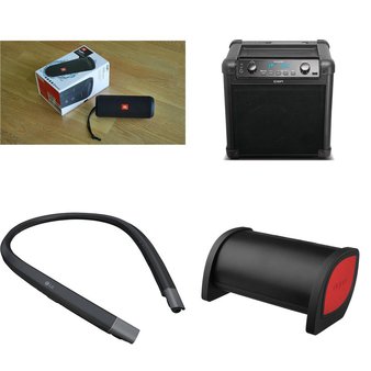 16 Pcs – Headphones & Portable Speakers – Refurbished (GRADE C) – LG Electronics, ION Audio, JBL, Nyne