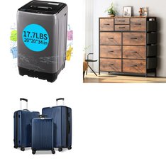 Pallet - 5 Pcs - Luggage, Laundry, Office, Unsorted - Customer Returns - Suitour, KRIB BLING, FCH, GIKPAL